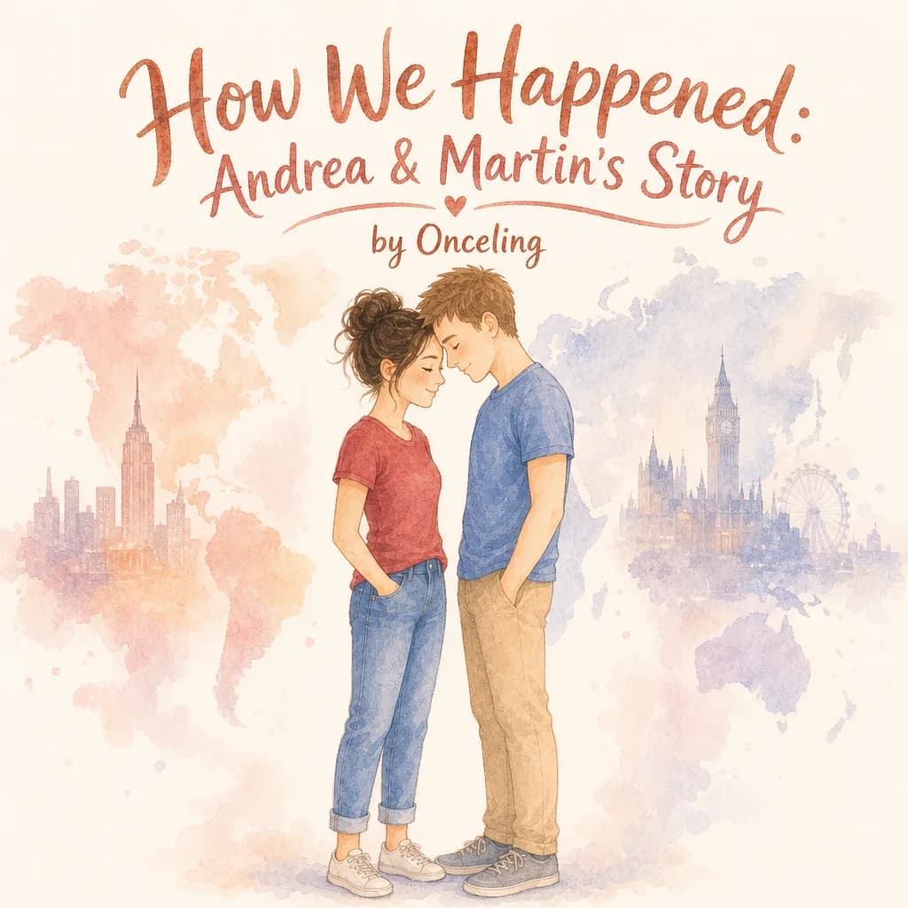 The illustrated cover of How We Happened, an Onceling story template.