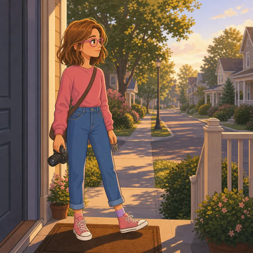 An illustrated interior page from Main Character Moment, an example Onceling book.