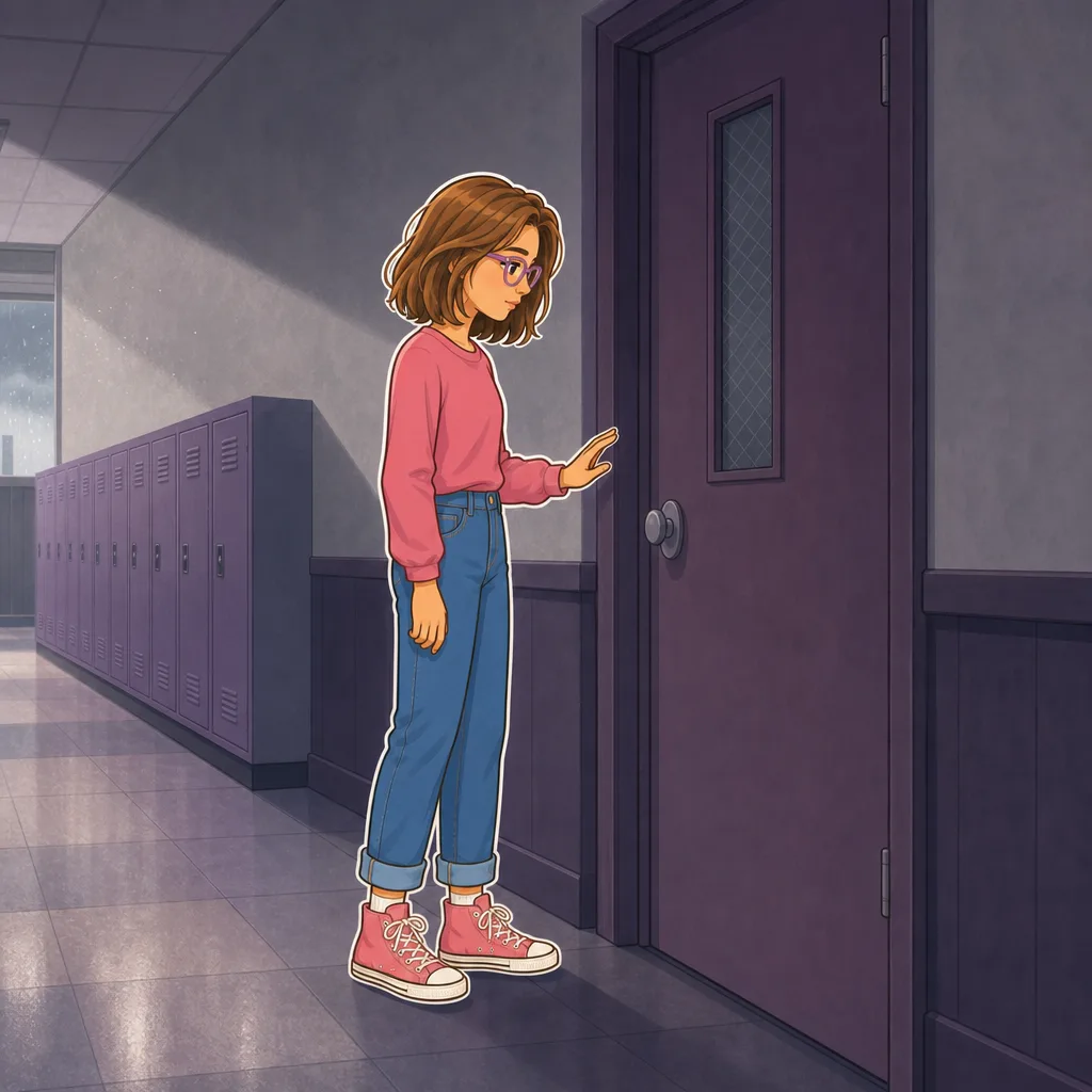 An illustrated interior page from Main Character Moment, an example Onceling book.