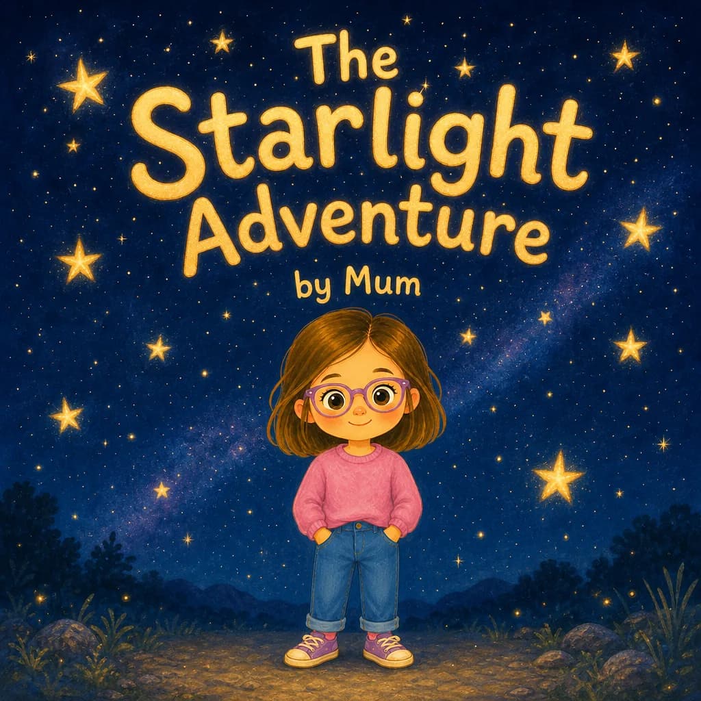 The illustrated cover of The Starlight Adventure, an Onceling story template.